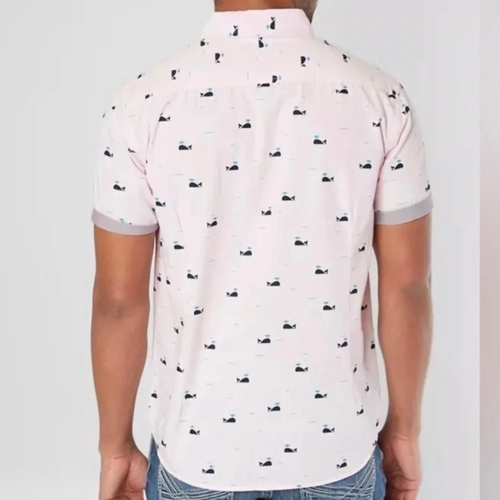 Artistry in Motion Pink/Black Men's Slim Tall Fit Whales Cape Cod Size XL